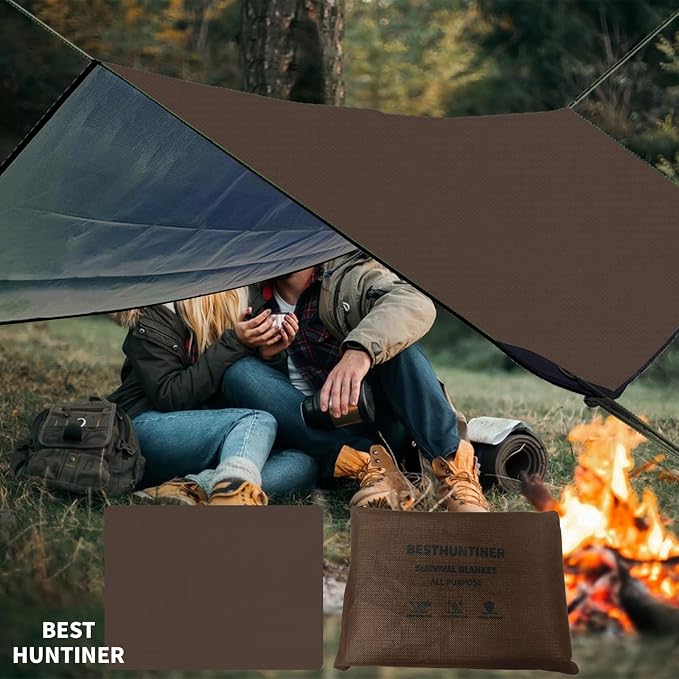 Heavy Duty Survival Blanket -Multifunctional Reflective Tarp Thermal Blanket - Image 6