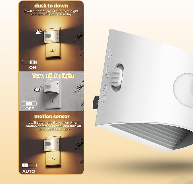 L LOHAS LED Motion Sensor Night Light, Dusk to Dawn & Motion Activated LED - Image 4