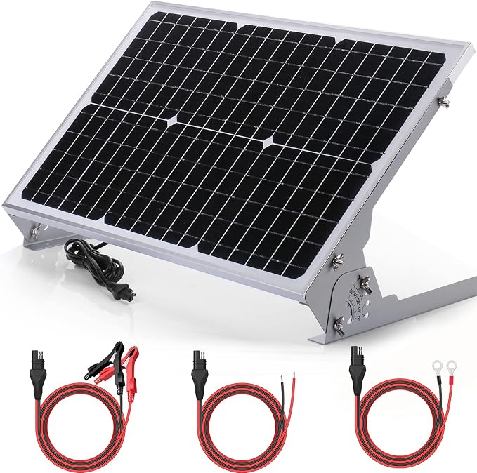 SUNER POWER 30W 12V Solar Battery Charger Maintainer, Built-in Smart MPPT by SUNERPOWER