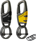Keychain with Carabiner Clip, 4 Heavy Duty Key Rings and D Ring by Welcomehere%EF%BC%81