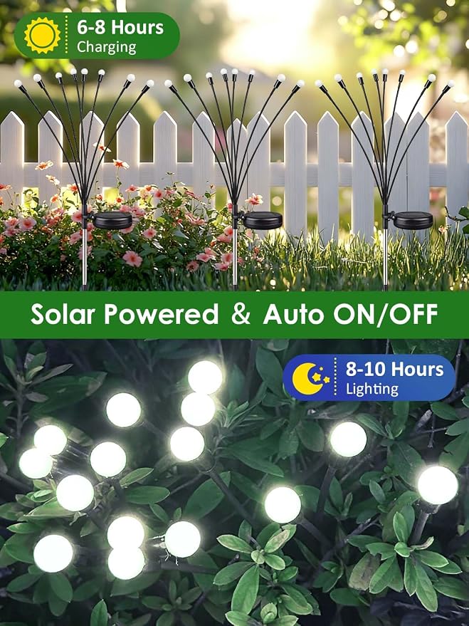 2026 Upgraded Solar Lights Outdoor, 8 Pack Solar Garden Lights - Image 5