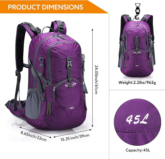 G4Free 45L Hiking Backpacks - Image 2