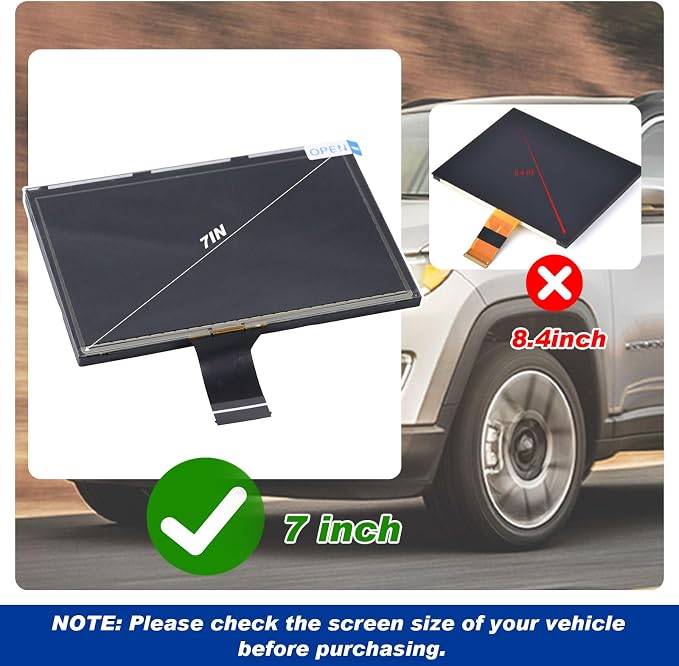 7" uconnect Touch Screen Digitizer LCD Monitor Radio Navigation Compatible - Image 3