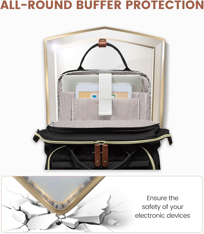LOVEVOOK Laptop Backpack for Women, 15.6'' Waterproof Nurse Bag Teacher Work - Image 6