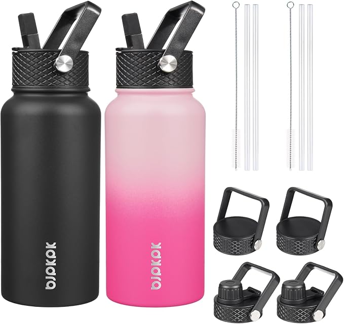 BJPKPK 2 Pack Insulated Water Bottles by BJPKPK