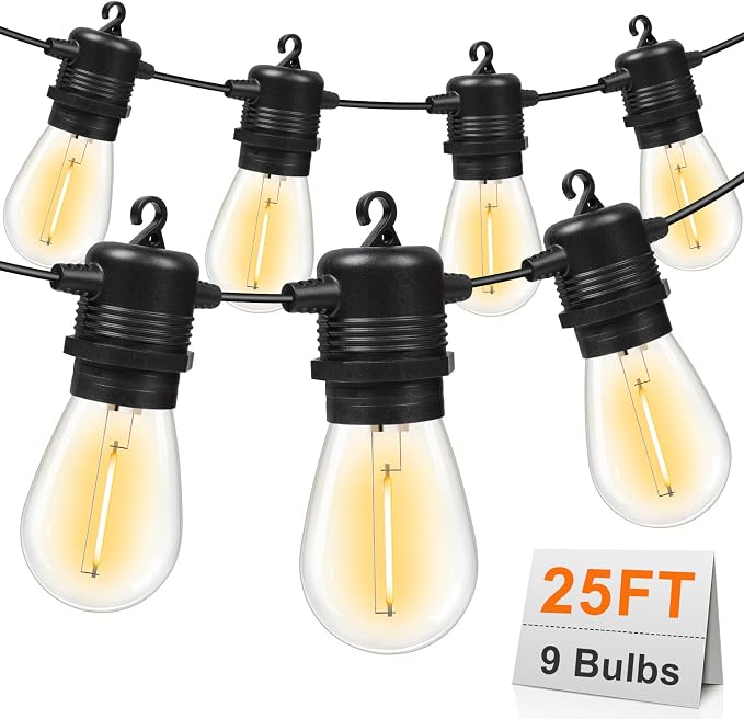 GvvooHome LED Outdoor String Lights 25FT by GvvooHome