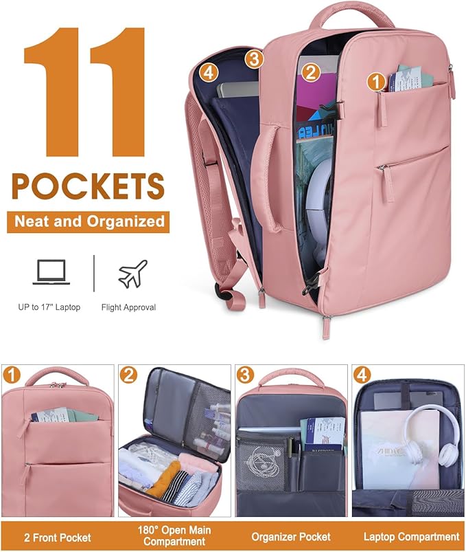Capolo Travel Backpack for Women Men Waterproof Laptop Backpack Airlines - Image 3