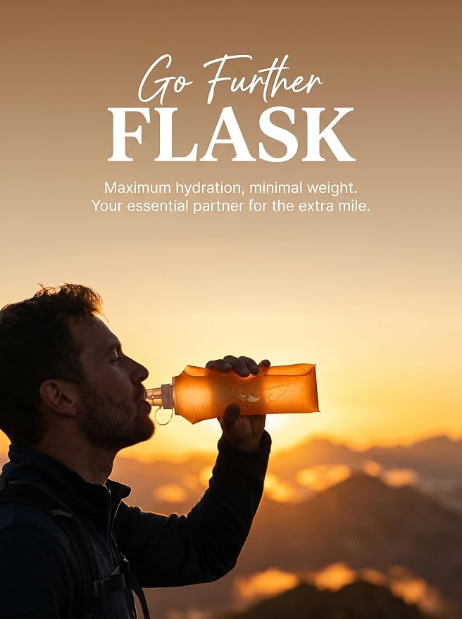 Zelvot Running Vest Soft Flask, BPA-Free 500ml Collapsible Water Bottle - Image 4