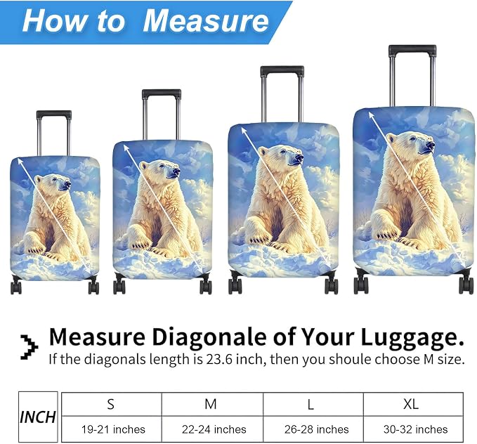 Luggage Cover Protector for 22-24 Inch Suitcases, TSA Approved Elastic Travel - Image 2