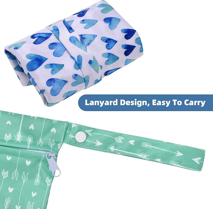 2pcs Cloth Diaper Wet Dry Bags Waterproof Reusable - Image 2