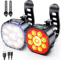 Cuvccn Bike Lights Super Bright, Rechargeable Bicycle Lights Set Multiple Modes by Cuvccnfocusonbikelights