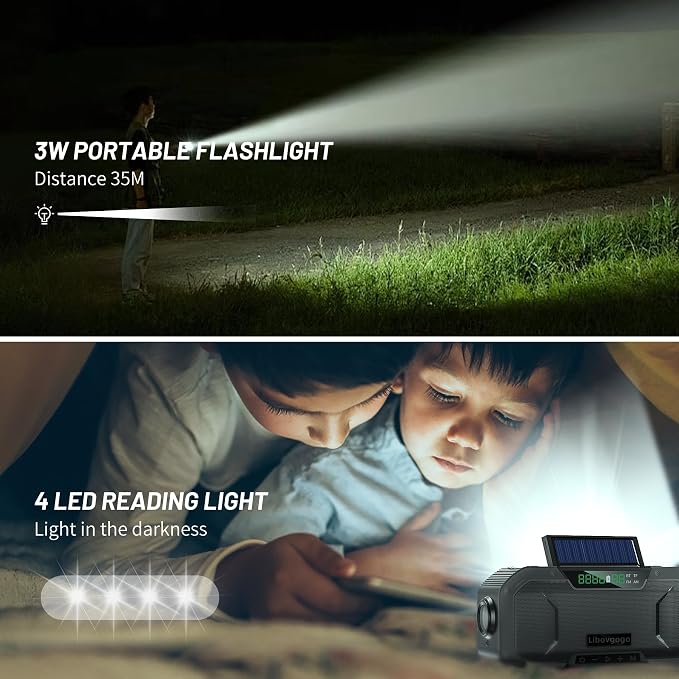 Emergency Radio Waterproof Bluetooth Speaker, Portable AM FM Radio - Image 7