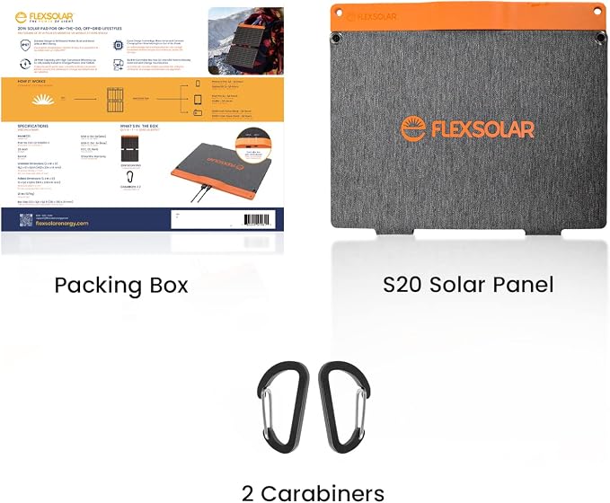 FlexSolar 20W Portable Solar Panel, High-Efficiency Monocrystalline PV Module - Image 7