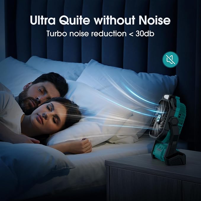 ONLYNEW Portable Fan Rechargeable, 20000mAh Cordless Battery Powered Fan - Image 6