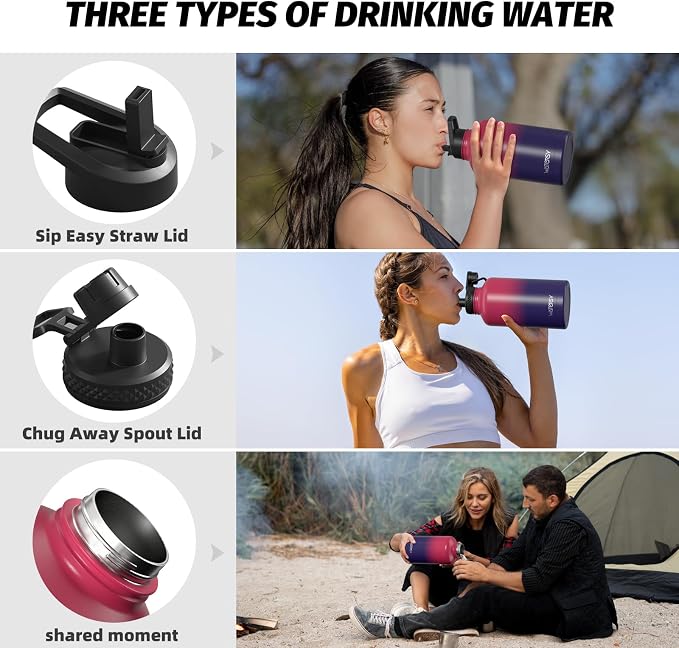 64oz Insulated Water Bottle, BPA Free&Leak Proof, Half Gallon Stainless Steel - Image 3