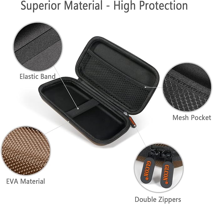 GLCON Electronic Case Travel Cord Organizer Shockproof EVA Hard Carrying Case - Image 4