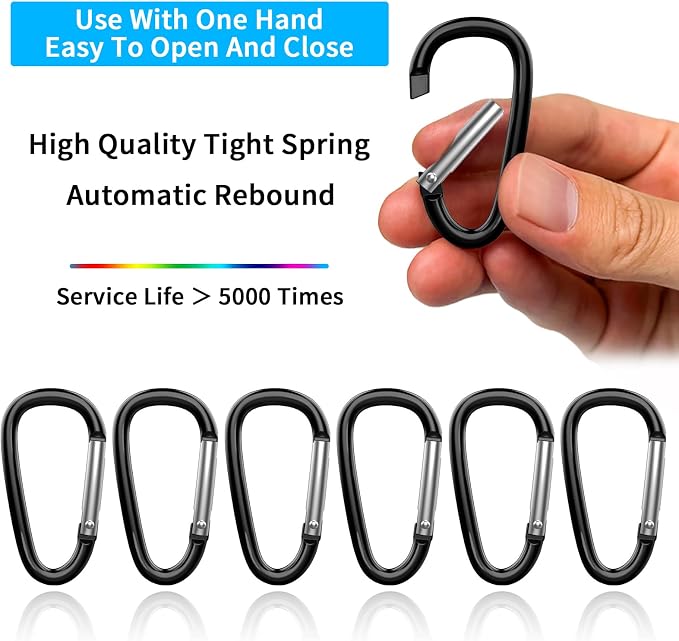 30PCS Aluminum Carabiner Clips - Image 3