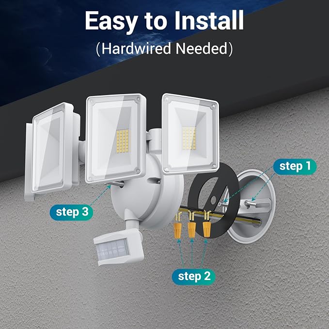 USTELLAR 100W 10000LM LED Security Lights Motion Sensor Outdoor, Remote Control - Image 8