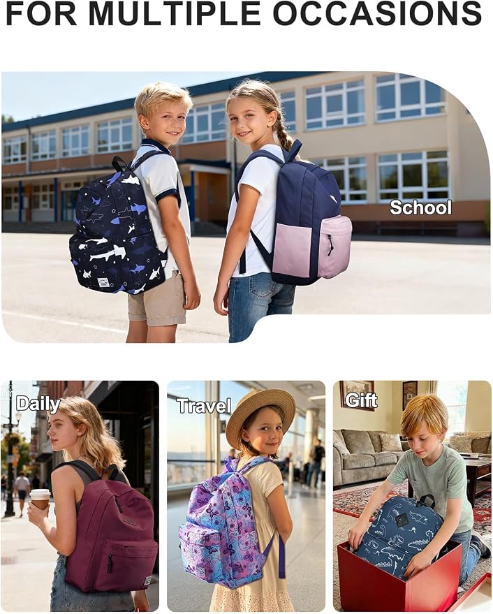 VASCHY Backpack for School, Lightweight Water Resistant Bookbag Casual Daypack - Image 7