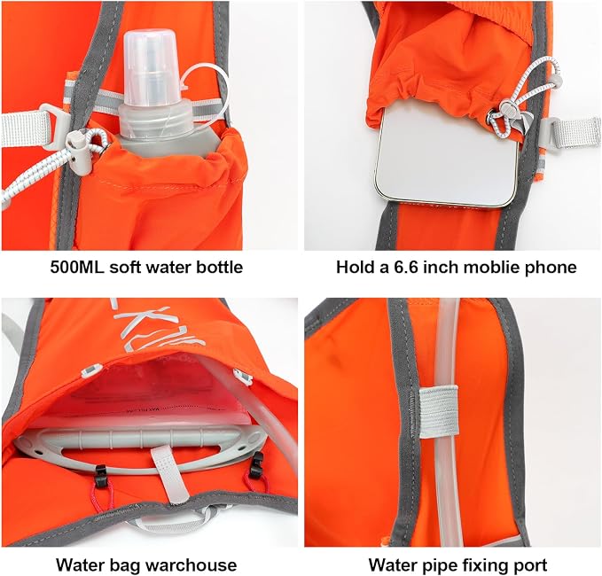 INOXTO Running Hydration Vest Backpack, Lightweight Insulated Pack - Image 2