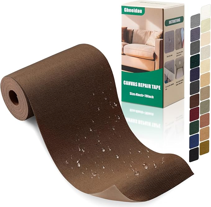 Gheeidau Canvas Repair Tape 4×70 Inch Waterproof Self-Adhesive Fabric Repair by Givethingsanewlife