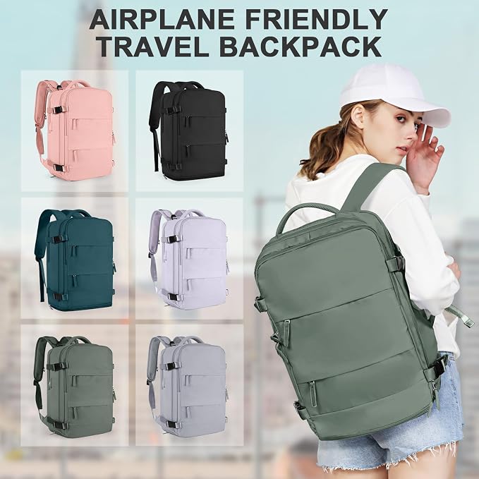 coowoz Large Travel Backpack For Women Men, Carry On Backpack Flight Approved - Image 7