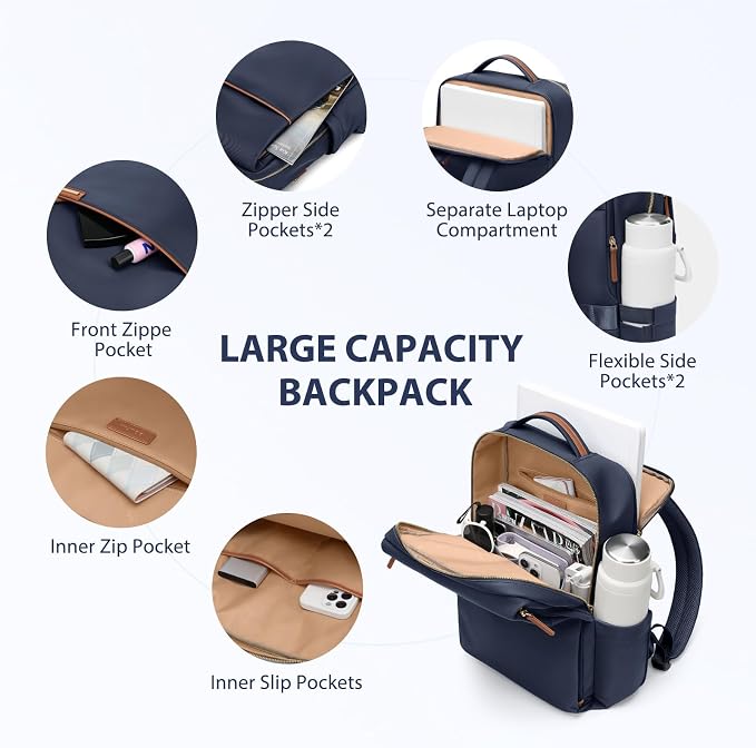 Laptop Backpack for Women, Work Business Traval Computer Backpacks - Image 4