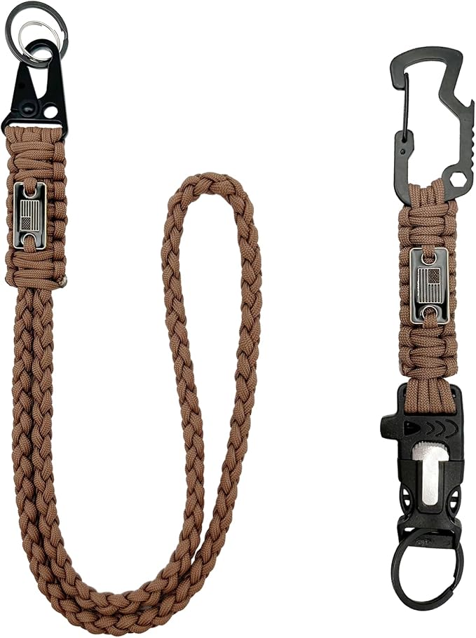 DDOUT Heavy Duty Paracord Lanyard 550 Paracord Braided Keychain by DDOUTOutdoor
