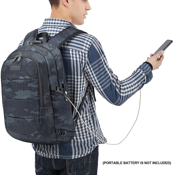 Tzowla Travel Laptop Backpack Water Resistant Anti-Theft Bag - Image 5