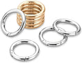 Gkeygo 1 Inch Keychain Rings, 8 Pack Round Carabiner Clip by Gkeygo