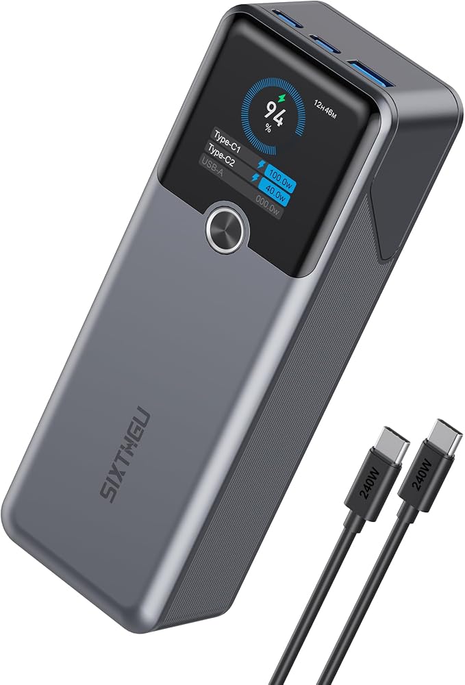 SIXTHGU Laptop Power Bank, 3-Port 20, 000mAh Portable Charger by SIXTHGU