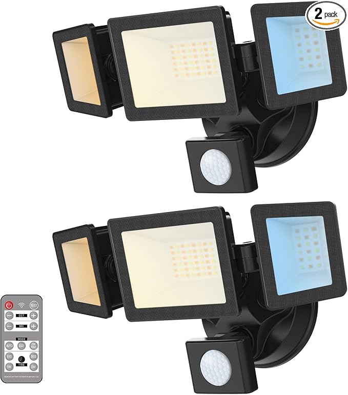 ALUSSO Motion Sensor Outdoor Lights 120V, 36W 3000LM Flood Lights Outdoor by ALUSSO