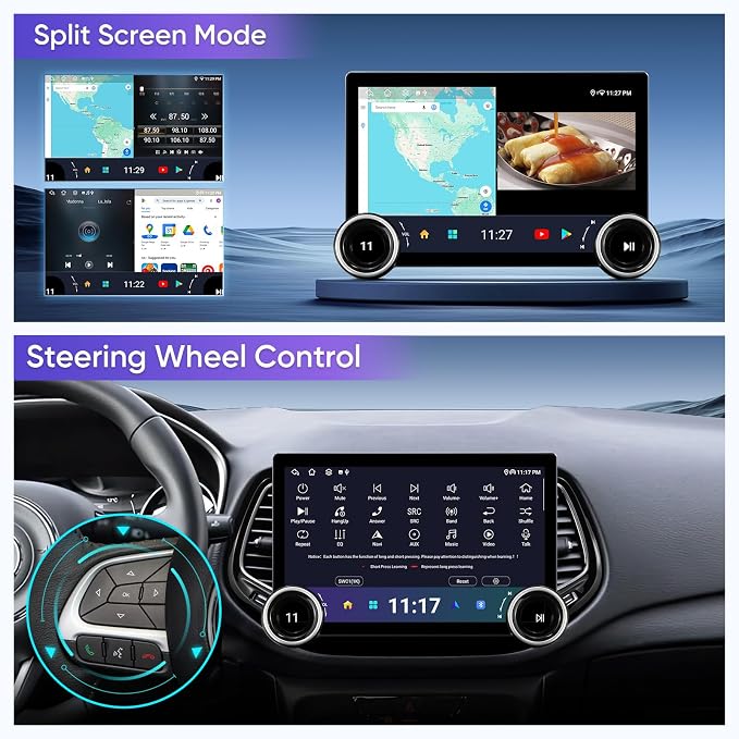 Car Stereo Radio for Jeep Compass 2017-2020 Wireless CarPlay Android Auto GPS - Image 5