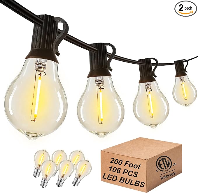 DAMAING 200FT LED Outdoor String Lights by Lifeisgood