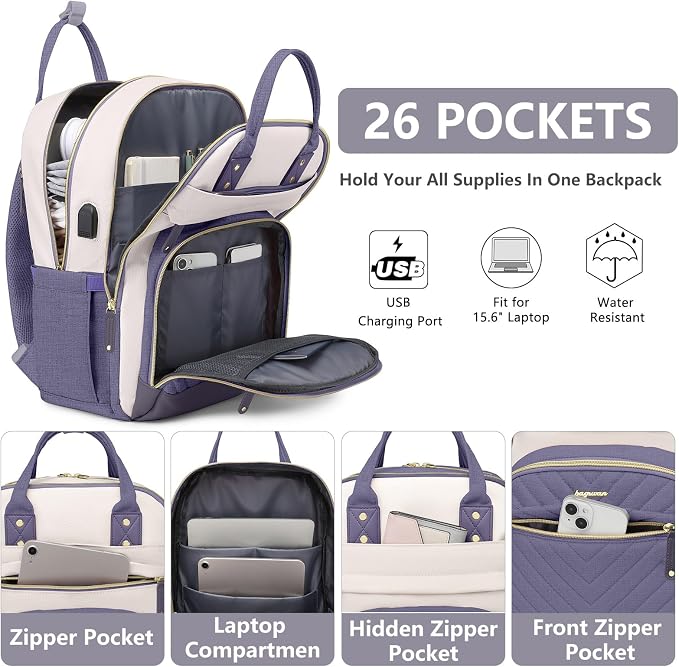 Laptop Backpack for Women Work Bag - Image 2