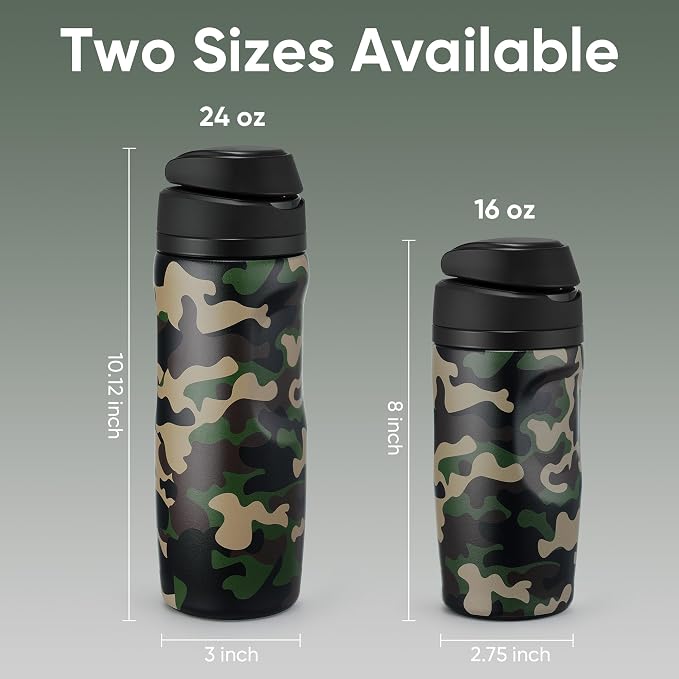 Fijinhom 16 oz Insulated Water Bottle, Stainless Steel Sports Water Bottle - Image 5