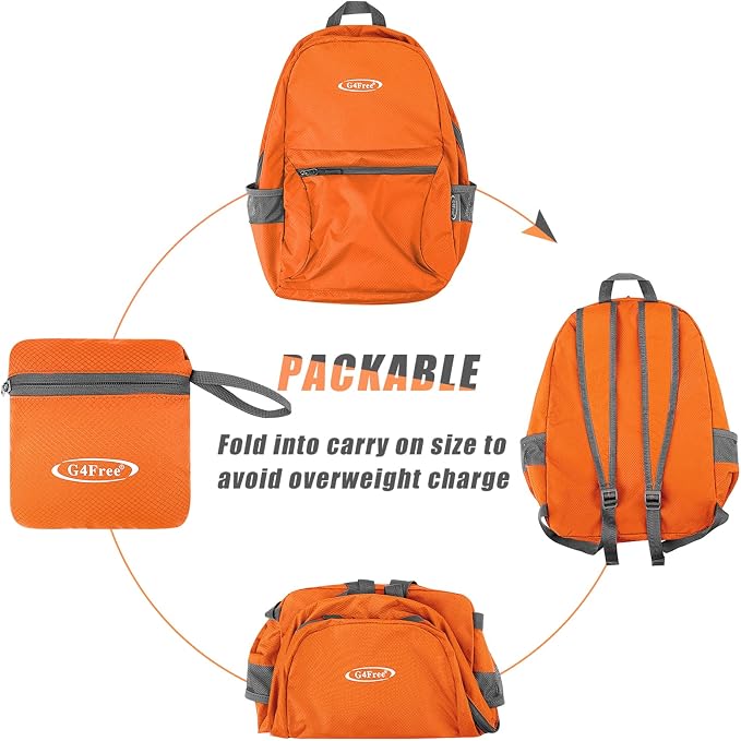 G4Free 20L Lightweight Packable Backpack Travel Hiking Daypack Foldable Backpack - Image 4