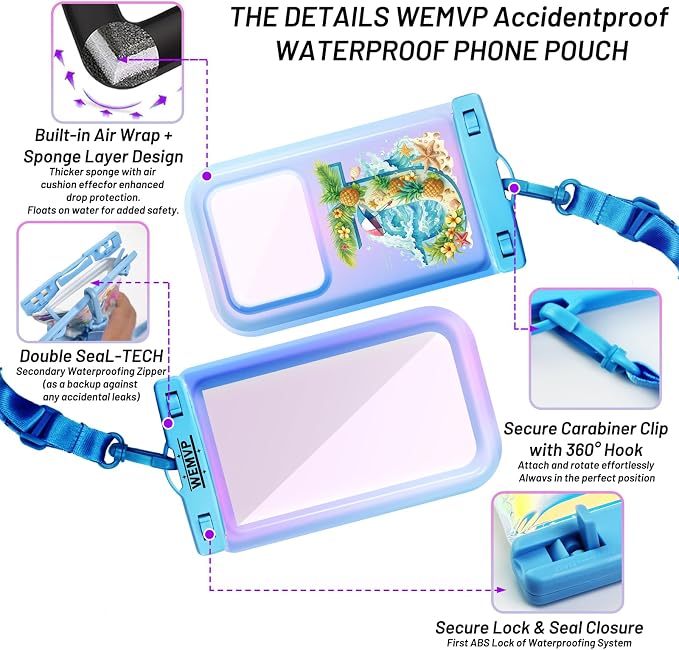 Personalized Initial Waterproof Phone Pouch Case - Image 3