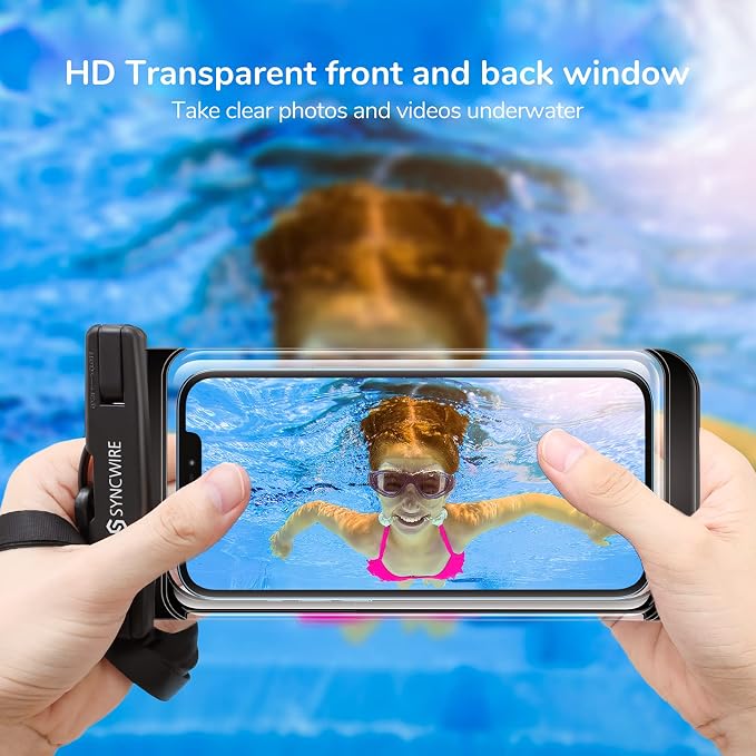 SYNCWIRE [2-Pack Waterproof Case IPX8 Universal Waterproof Phone Pouch Dry Bag - Image 5