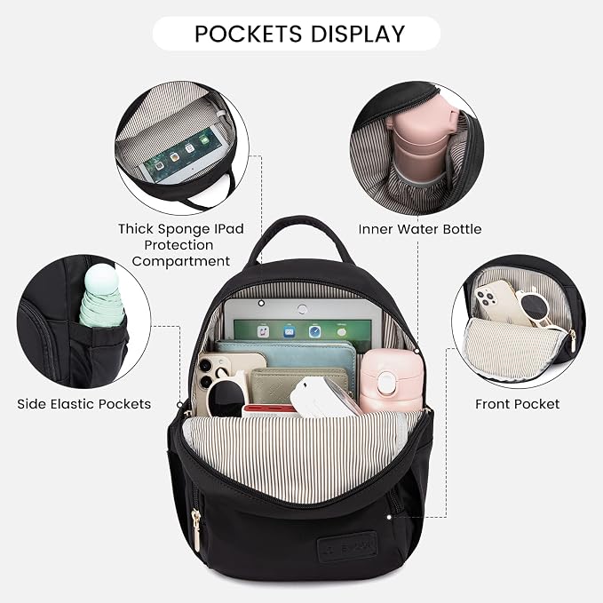 LOVEVOOK Mini Backpack for Women Light Weight Small Waterproof Backpack Purses - Image 2