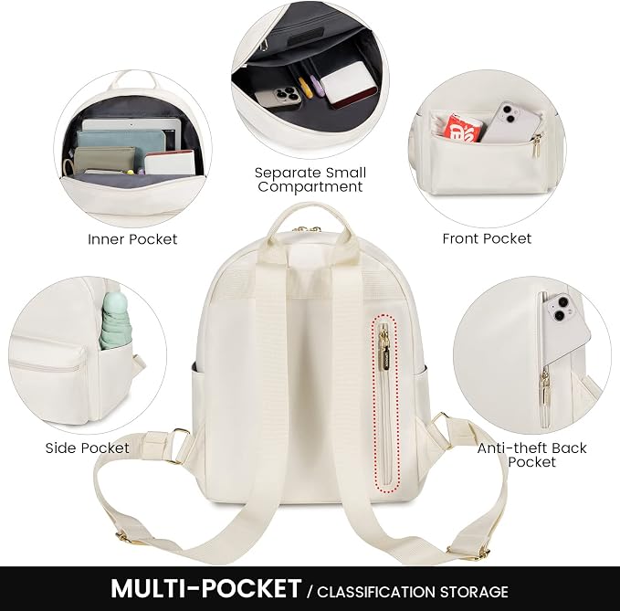 LOVEVOOK Mini Backpack for Women Light Weight Small Waterproof Backpack Purses - Image 5