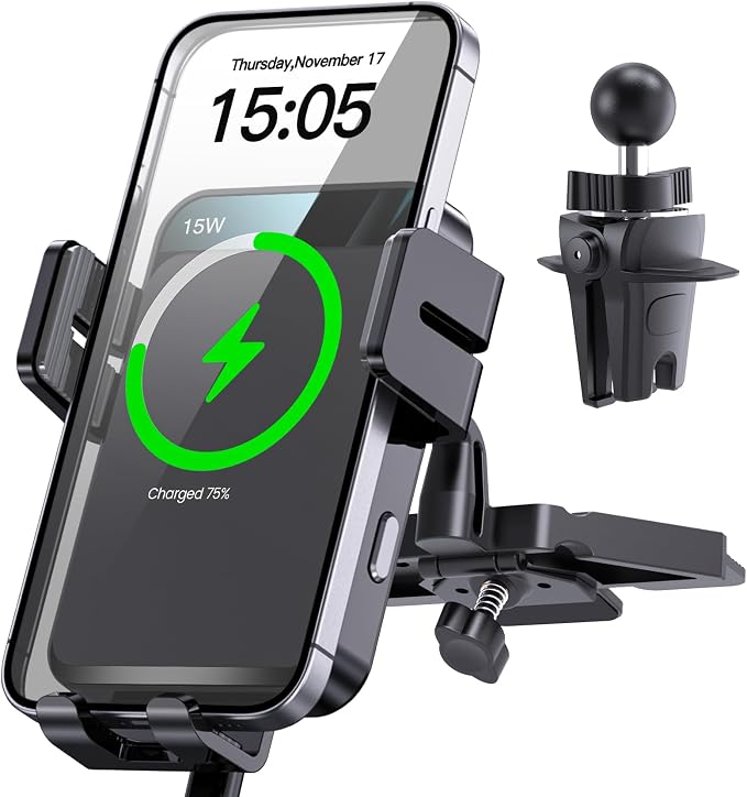 Wireless Car Charger, MOKPR Auto-Clamping Car Mount 15W/10W/7.5W Fast Charging by MOKPR
