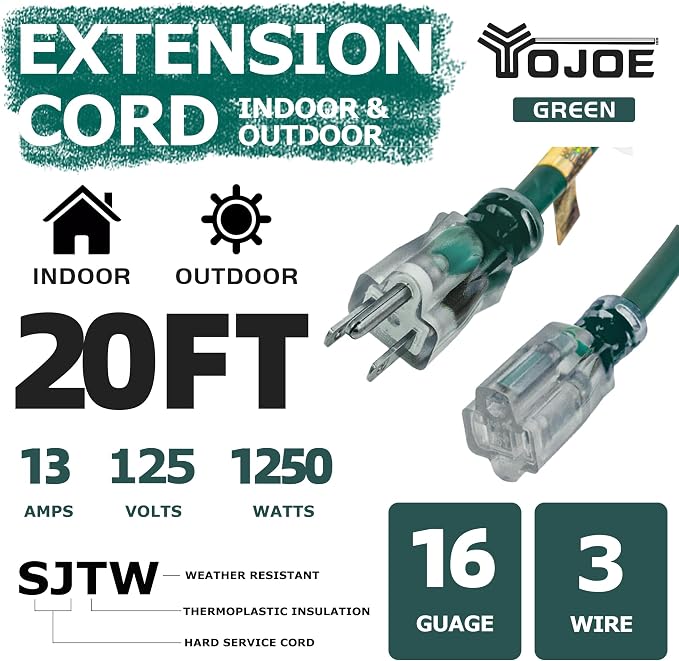 YOJOE Indoor Outdoor Extension Cord - Image 2