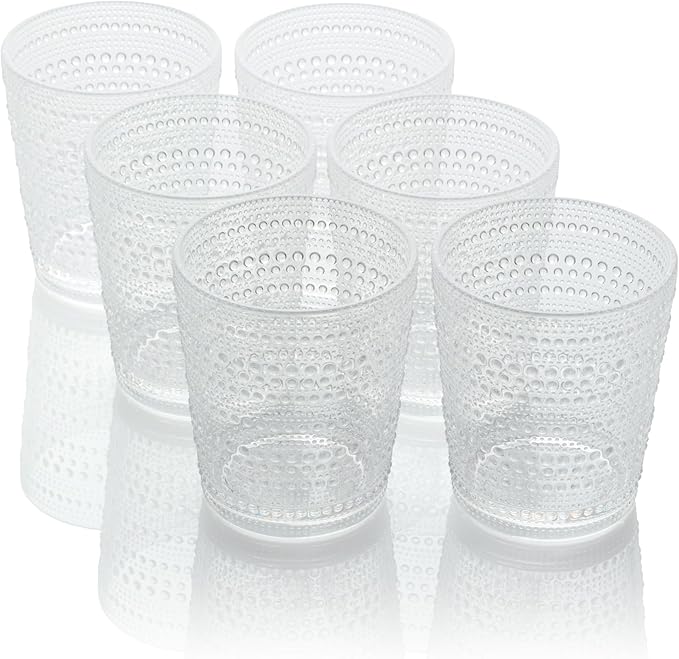 Santa Fe Clear Set of 6 Premium Acrylic DOF Glasses 16 oz – Unbreakable by CERTIFIEDINTERNATIONAL