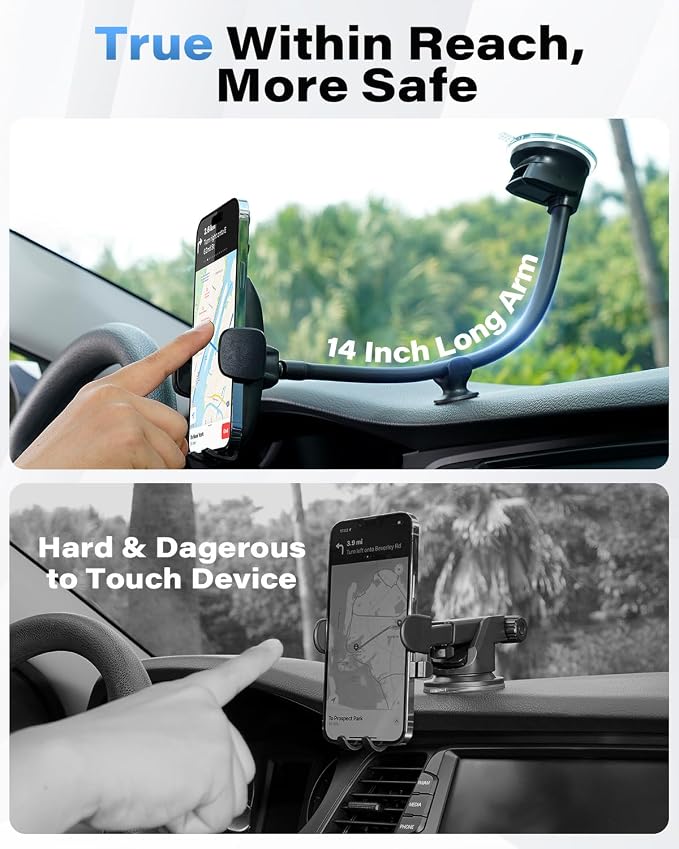 1Zero Solid Car Truck Phone Mount Wireless Charger Holder - Image 2