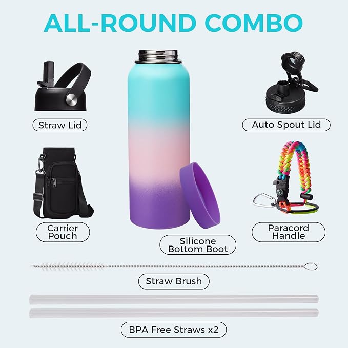 Stainless steel Water Bottle 40OZ - - Image 2