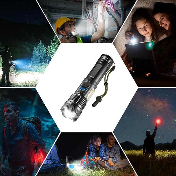 IkeeRuic 7Mode Flashlights High Lumens Rechargeable, LED Flashlight Rechargeable - Image 6