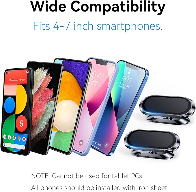 【2-PACK】Magnetic phone holder for car, iPhone Magnetic car mount for cell phone - Image 8
