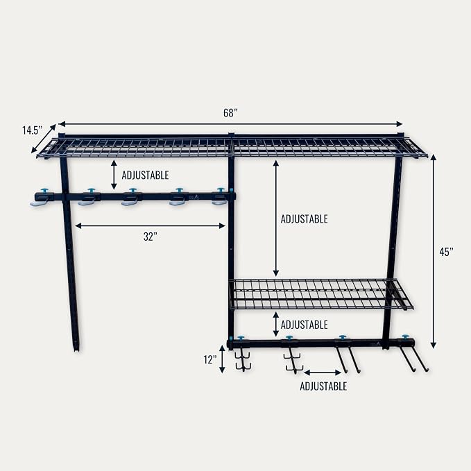 StoreYourBoard G-Bike Pro Garage Storage System, Adjustable 5 Bike Rack - Image 8