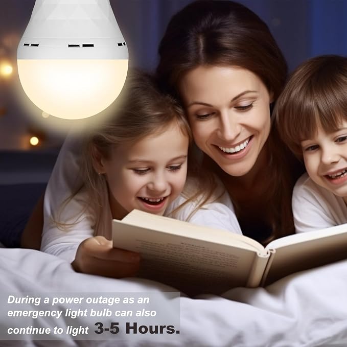 Ostwiki Rechargeable Light Bulbs, 1200mAh Led Battery Backup Bulb - Image 4